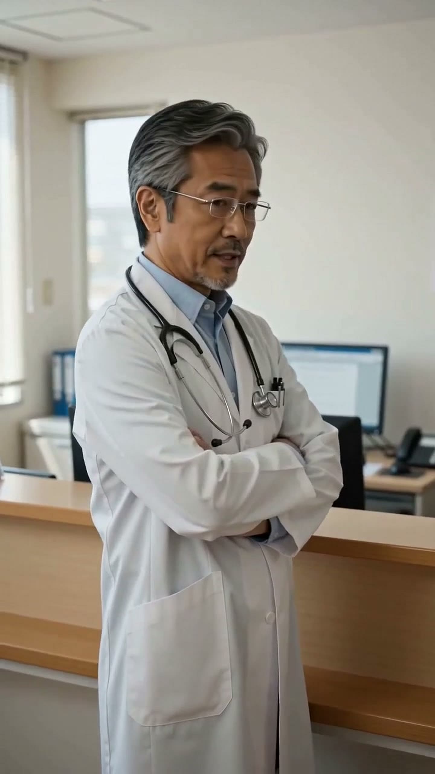 診察室の医師